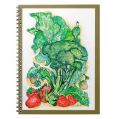 Beeren und Broccoli Notizblock (Vorderseite)