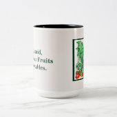 Beeren und Broccoli Zweifarbige Tasse (Mittel)