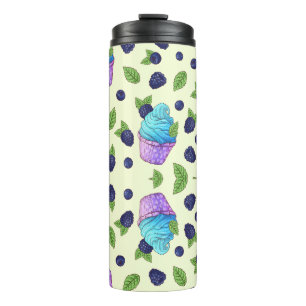 Beeren und Cupcakes Thermosbecher