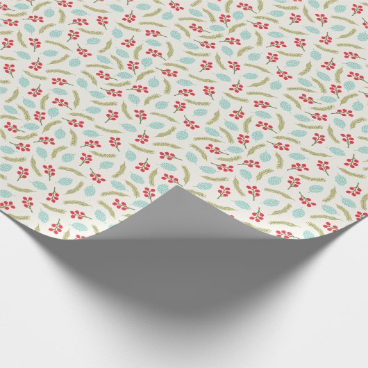 Beeren und Elfenbein der Geschenkpapier (Ecke)