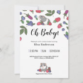 Beeren und Guinea Schweineprint Einladung (Vorderseite)