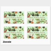 Beeren und Lebensmittel-Etikett Rechteckiger Aufkleber (Blatt)