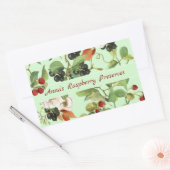 Beeren und Lebensmittel-Etikett Rechteckiger Aufkleber (Umschlag)