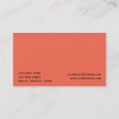 Beeren-und Papaya-Damast-Visitenkarte Visitenkarte (Rückseite)