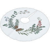 Beeren und Pinecone Polyester Weihnachtsbaumdecke (Schrägansicht)