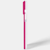 Beeren- und weiße monogrammstreifen Case-Mate iPhone hülle (Rückseite / Links)