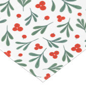 Beeren und Winter Pflanze Blätter Nahtloses Muster Kurzer Tischläufer (Ecke)