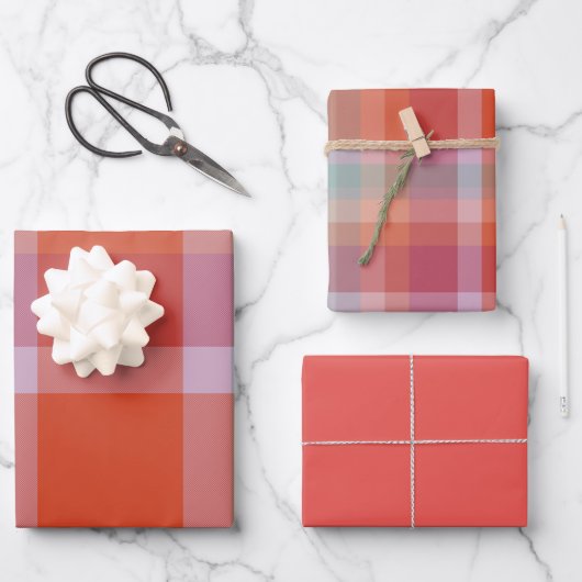 Beeren-Verpackungspapier Flachblatt-Set aus 3 Geschenkpapier Set (Vorderseite)