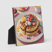 Beeren-Waffel-Frühstücksteller Fotoplatte (Vorderseite)