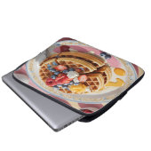 Beeren-Waffel-Frühstücksteller Laptopschutzhülle (Vorne Knopf)