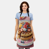 Beeren-Waffel-Frühstücksteller Schürze (Getragen)
