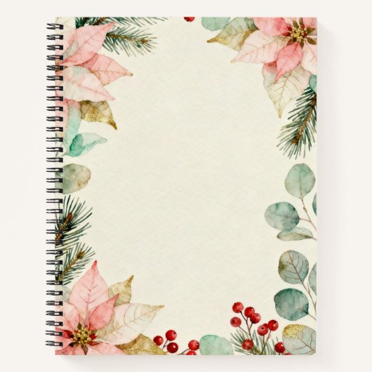 Beeren-Watercolor-Blumen-Notizbuch Notizblock (Vorderseite)