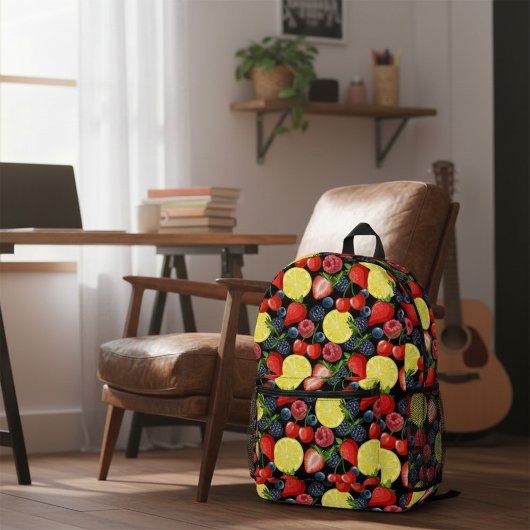Beeren & Zitrus Scheiben Bedruckter Rucksack