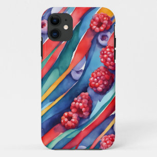Beerenauslese und frische bunte Streifen Case-Mate iPhone Hülle