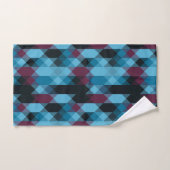 Beerenblau und Ebenholz geometrisch Badhandtuch Set (Handtuch)
