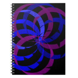 Beerengemuster Geometrisches Spiralnotizbuch Notizblock