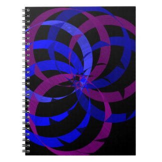 Beerengemuster Geometrisches Spiralnotizbuch Notizblock