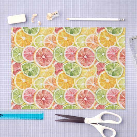Beerengrüner Limetten-Orangen-Pink-Frucht-Junggese Seidenpapier (Handwerk)