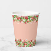 Beerenküche Babydusche Einladung Pappbecher (Rückseite)