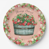 Beerenküche Babydusche Einladung Pappteller (Vorderseite)