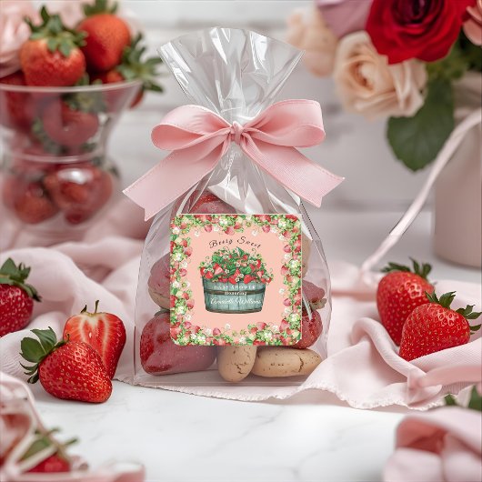 Beerenküche Babydusche Einladung Quadratischer Aufkleber