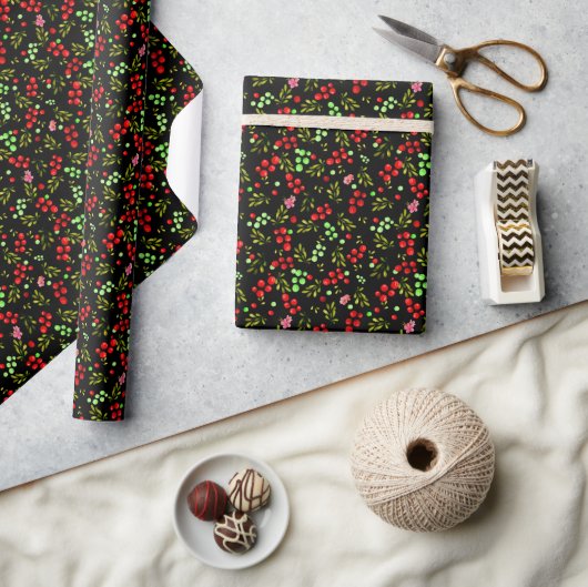 Beerenmuster Geschenkpapier (Kunsthandwerk)