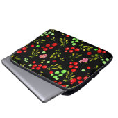 Beerenmuster Laptopschutzhülle (Vorne Knopf)