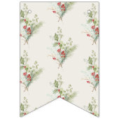 Beerenroter botanischer Urlaub Weihnachtsgeschenk Wimpelkette (Erste Fahne)