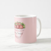 Beerensüße rosafarbene Schüssel mit Erdbeeren Kaffeetasse (VorderseiteRechts)