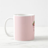 Beerensüße rosafarbene Schüssel mit Erdbeeren Kaffeetasse (Links)