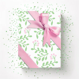 Beerentraube in Rosa und Grün Geschenkpapier
