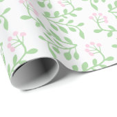 Beerentraube in Rosa und Grün Geschenkpapier (Rolleneckpunkt)