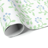 Beerentraube in Schiefer und Grün Geschenkpapier (Rolleneckpunkt)