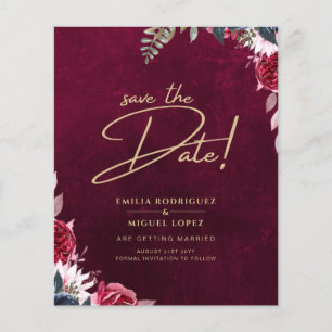 Beerenwein Florale Hochzeit Flyer