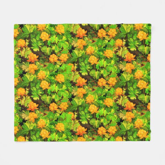 Beerenwolken Fleecedecke (Vorderseite (Horizontal))