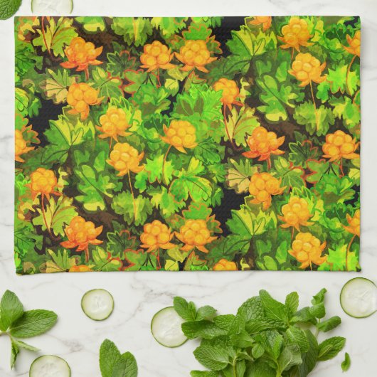 Beerenwolken Geschirrtuch (Gefaltet)