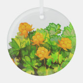 Beerenwolken Ornament Aus Glas (Vorderseite)