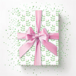 Beerenzweig in Rosa und Grün Geschenkpapier