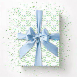 Beerenzweig in Schiefer und Grün Geschenkpapier
