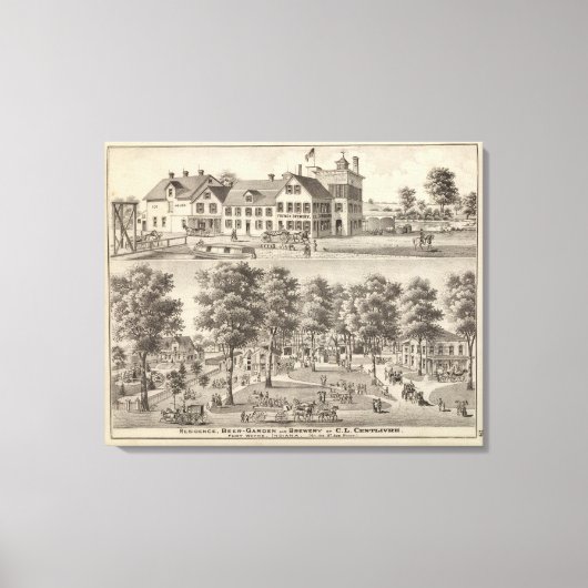 Beergarden und Brauerei CL Centlivre Leinwanddruck (Vorderseite)