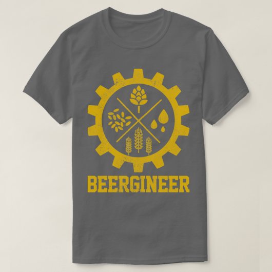 Beergineer Homebrew Zuhause Brewing Craft Bierbrau T-Shirt (Design vorne)