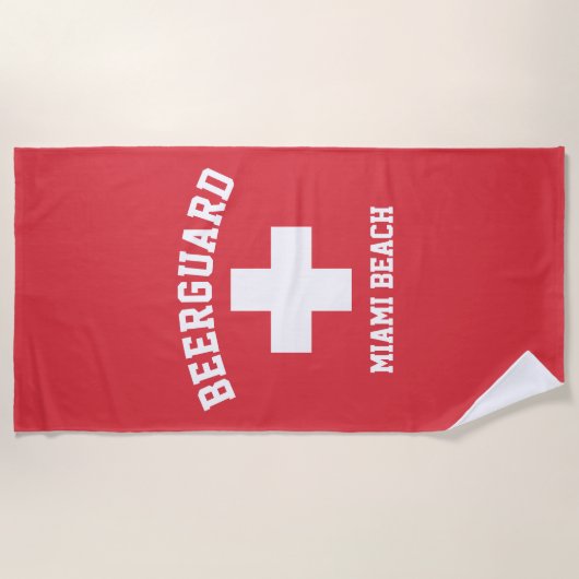 Beerguard Lifeguard personalize Strandtuch (Vorderseite)