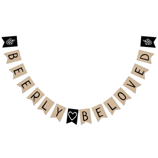 Beerly geliebtes Co-Ed Wedding Brautparty Wimpelkette (Alle)