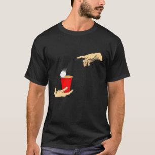 Beerpong Schaffung von Adam Michelangelos Hands T-Shirt