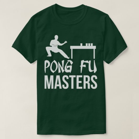 Beerpong Team Closing Pong Fu Masters T T-Shirt (Design vorne)