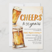 Beers Adult Geburtstagsparty Einladung (Vorderseite)