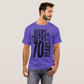 Beers and cheers to 70 years birthday anniversary T-Shirt (Vorne ganz)
