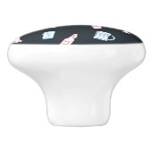 Beers Rustic Hand Drawn Whimsical Beer Man Cave Keramikknauf (Seitenansicht)