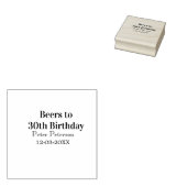 Beers to 30th birthday name date man stylishSimple Gummistempel (Stempel)