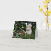 Beertje dat bij kampvuur zit. karte (Gelbe Blume)